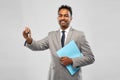 Happy indian man showing car key Royalty Free Stock Photo