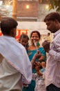 Happy Indian people at fair