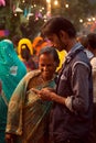 Happy Indian people at fair