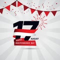 Happy Indonesia Independence Day 17 August Vector Template Design