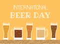 Happy international beer day Royalty Free Stock Photo