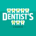 Happy International Dentist`s Day. Illustration logo vector template design