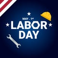 Happy International Labor Day banner 1st May background wallpaper Creative Design Template vector illustration