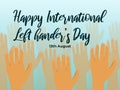 Happy international left hander`s day