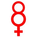 Happy International Women s Day. Concept number eight with the symbol of the mirror of Venus.