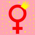 Happy International Women s Day. Concept number eight with the symbol of the mirror of Venus.