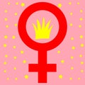 Happy International Women s Day. Concept number eight with the symbol of the mirror of Venus.