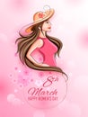 Happy International Women`s Day 8th March greetings background