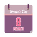 Happy International Women`s Day woman awareness celebration calendar