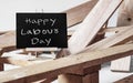 Happy International Workers` day and Happy Labor day concept. Sm