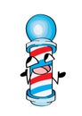 Happy internet meme illustration of barber pole light
