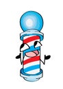 Happy internet meme illustration of barber pole light Royalty Free Stock Photo
