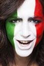 Happy italian supporter for FIFA 2014 closeup Royalty Free Stock Photo