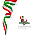 Happy Italy Independence Day Celebration Vector Template Design Illustration