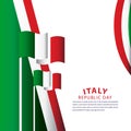 Happy Italy Republic Day Celebration Vector Template Design Illustration