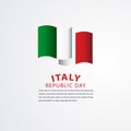 Happy Italy Republic Day Celebration Vector Template Design Illustration