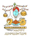 Happy Janmashtami. Annual Hindu celebration