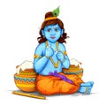 Happy Janmashtami festival background of India