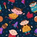 Happy Joy Kids Children Day Seamless Pattern Background Royalty Free Stock Photo