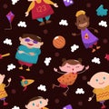 Happy Joy Kids Children Day Seamless Pattern Background Royalty Free Stock Photo