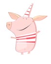 Happy and joyful new year`s pig