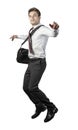 Happy jumping businessman Royalty Free Stock Photo