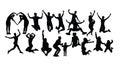 Happy Jumping Silhouettes