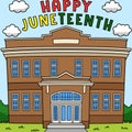 Happy Juneteenth Colored Cartoon Illustration