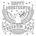 Happy Juneteenth Freedom Day Coloring Page