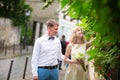 Happy just married couple on Montmarte Royalty Free Stock Photo