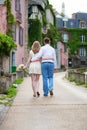 Happy just married couple on Montmarte Royalty Free Stock Photo