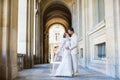 Happy just married couple in Paris Royalty Free Stock Photo