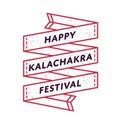 Happy Kalachakra festival greeting emblem Royalty Free Stock Photo