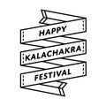 Happy Kalachakra festival greeting emblem Royalty Free Stock Photo