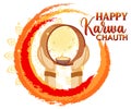 Happy Karva Chauth Banner Design