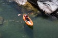 Happy kayaker in Honduras