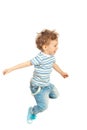 Happy kid boy jumping Royalty Free Stock Photo