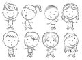 Happy kid cartoon doodle Royalty Free Stock Photo