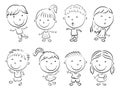 Happy kid cartoon doodle Royalty Free Stock Photo