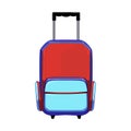 happy kid luggage cartoon vector illustration Royalty Free Stock Photo
