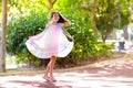 Happy kid playing in summer park Royalty Free Stock Photo