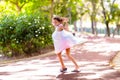 Happy kid playing in summer park Royalty Free Stock Photo