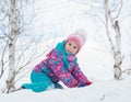 Happy kid winter day. Royalty Free Stock Photo