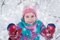 Happy kid winter day. Royalty Free Stock Photo