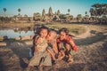 Happy kids at Angkor Wat