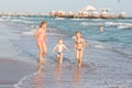 Happy kids on the beach