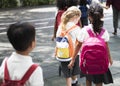 Happy kids at elementary school Royalty Free Stock Photo