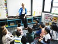 Happy kids at elementary school Royalty Free Stock Photo