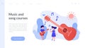 Musical camp concept landing page.
