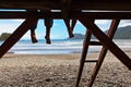 Happy kids have fun on beach walk Royalty Free Stock Photo